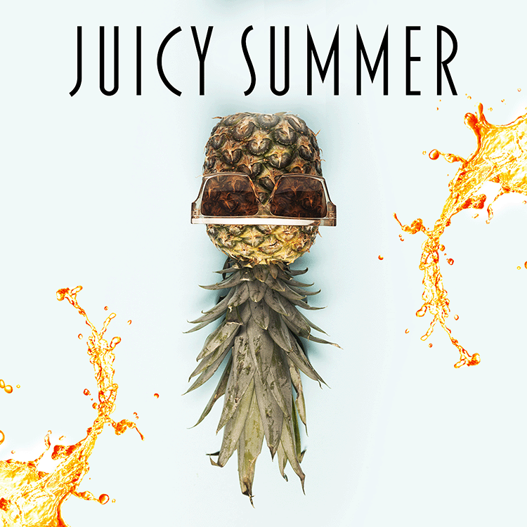 Juicy Summer’s cover with pineapple and bright beach aesthetics by Wild Sisters Band